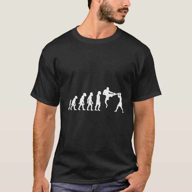 Funny Human Mixed Martial Arts Evolution Mma Grapp T-Shirt (Front)