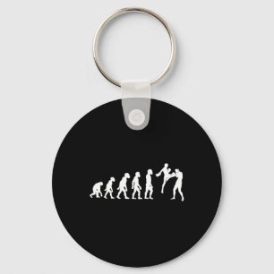 Funny Human Muay Thai Evolution Kickboxing Mma Box Key Ring