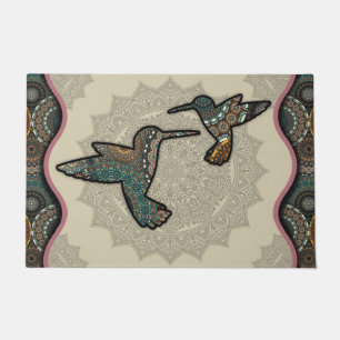 Funny Hummingbird Birds Welcome Mat,Bird Lover Mat