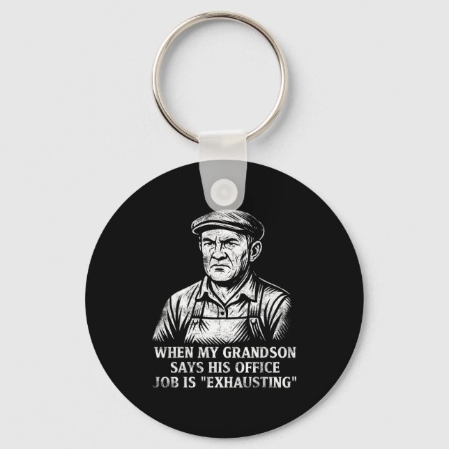 Funny Humor Grandpa Gift Father's Day Grandfather  Key Ring (Front)