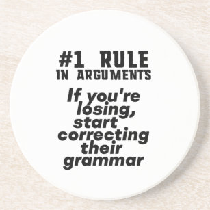 Funny Humorous Grammar Quote English Teacher Coaster