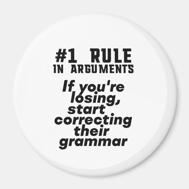Funny Humorous Grammar Quote English Teacher Magnet (Front)