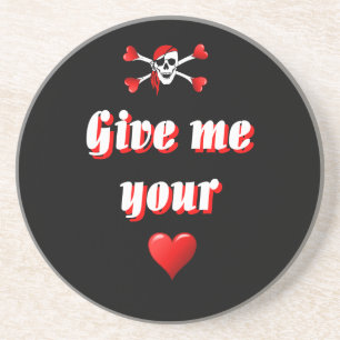 Funny humorous pirate flag coaster