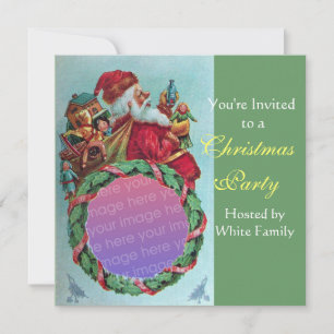 FUNNY,HUMOROUS SANTA VINTAGE Photo Template green