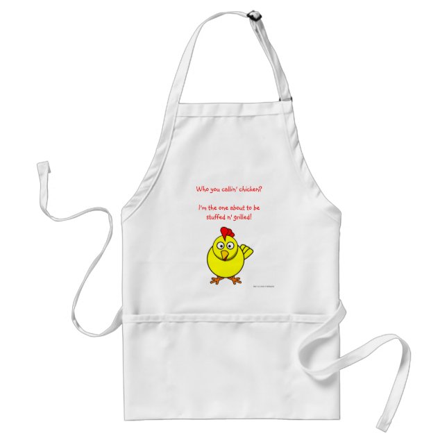 funny humour chicken standard apron (Front)