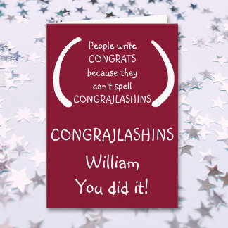 Funny Humour Congratulations Graduation Graduate Card