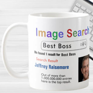 Funny Humour Custom Best Boss Search Gift Mug