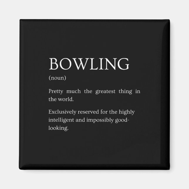 Funny Humour Definitions Apparel Gifts Bowling Def Magnet (Front)
