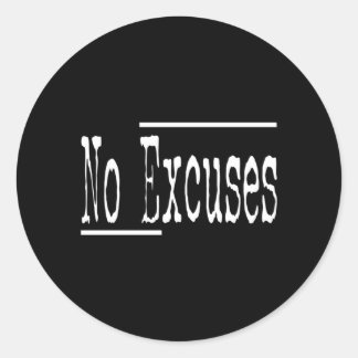 Funny Humour Excuses Gym Workout Athletes Women Me Classic Round Sticker