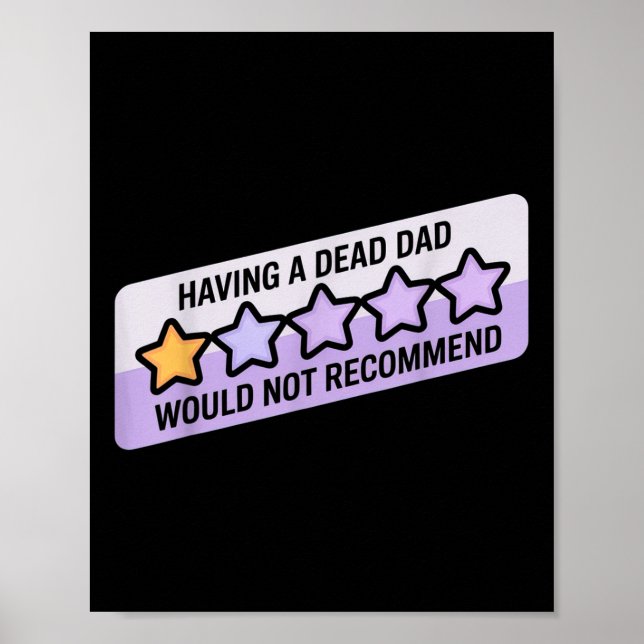 Funny Humour Joke Having A Dead Dad Would Recommen Poster (Front)