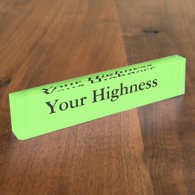 Funny Humour Name Plate for your desk at the (Side)