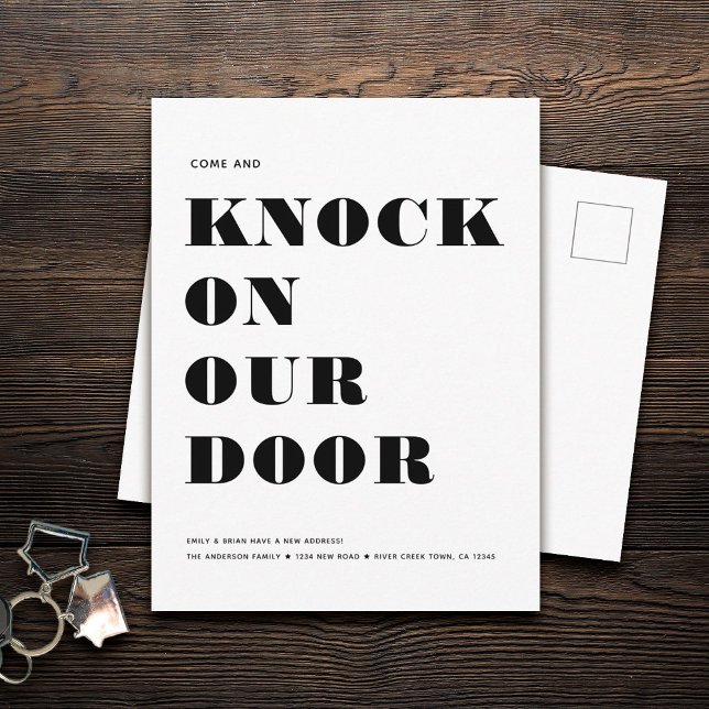 Funny Humour New Address Simple Minimalist Moving Announcement Postcard (Creator Uploaded)