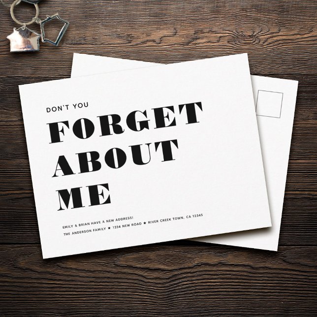 Funny Humour New Address Simple Minimalist Moving Announcement Postcard (Creator Uploaded)