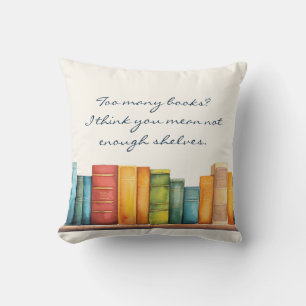 Funny Humour Reading Book Cushion
