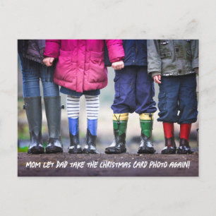 Funny Humourous Christmas Holiday Family Postcard