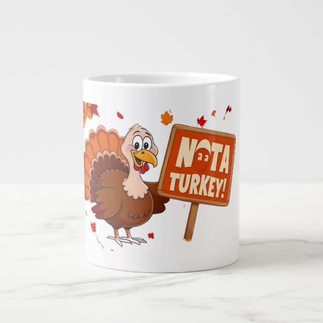 Funny Humourous Cute Thanksgiving Turkey Mug (Front)