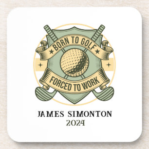 Funny Humourous Golf Quote Custom Vintage Coaster