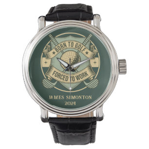 Funny Humourous Golf Quote Custom Vintage Custom Watch