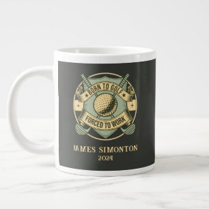 Funny Humourous Golf Quote Custom Vintage Large Coffee Mug