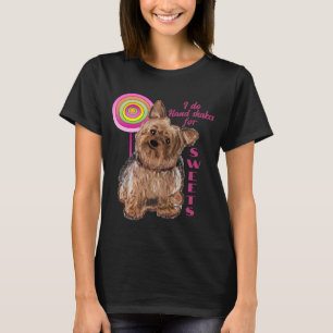 Funny humourous I Do Hand Shakes for Sweets Black T-Shirt
