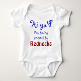 Funny humourous redneck text baby bodysuit