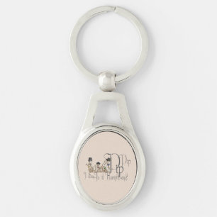 Funny Hump Day Camels  in Monocles Key Ring