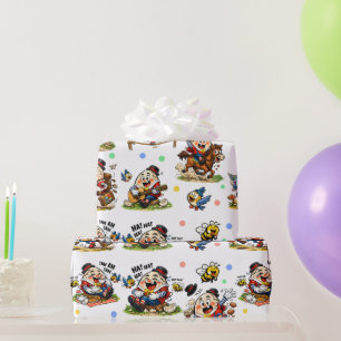 Funny Humpty Dumpty Cartoon Wrapping Paper