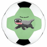 Funny hungry honey badger cartoon illustration