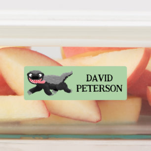 Funny hungry honey badger cartoon personalised