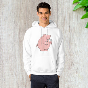 Funny Hungry Pig Holding Fork and Knife Hoodie