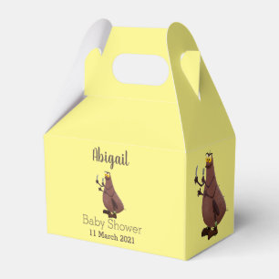 Funny hungry ugly flea cartoon favour box