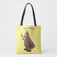 Funny hungry ugly flea cartoon