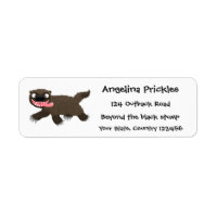 Funny hungry wolverine animal cartoon