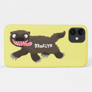 Funny hungry wolverine animal cartoon Case-Mate iPhone case