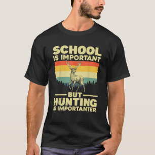 Funny Hunting Art For Boys Men Deer Hunter T-Shirt