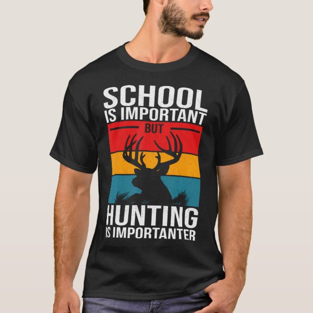 Funny Hunting Art For Men Boys Kids Hunter Deer Cl T-Shirt (Front)