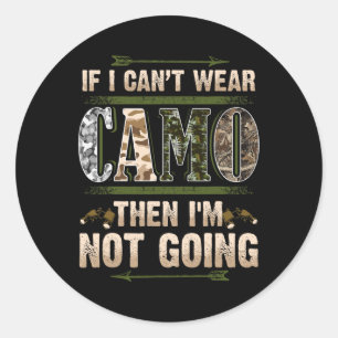 Funny Hunting Camo Hunters Buck Deer Country Redne Classic Round Sticker