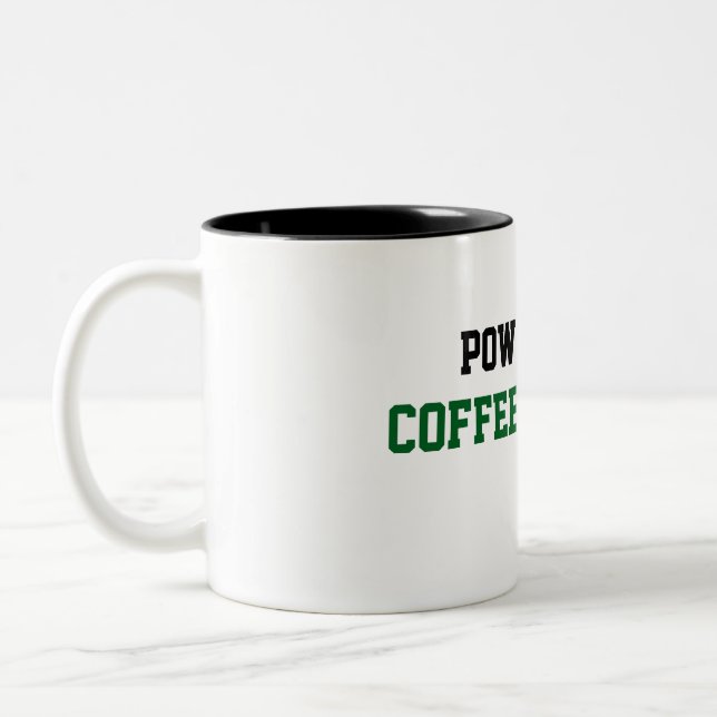 Funny Hunting Coffee Mug Powered By Coffee And Cam (Left)