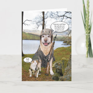 Funny Hunting Dog/Lab Father's Day Card