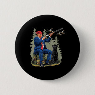 Funny Hunting Duck Trump Camo Hunting Hello 6 Cm Round Badge
