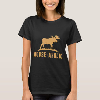 Funny Hunting Graphic Moose-aholic Women Men Moose T-Shirt