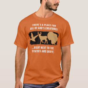 Funny Hunting Hunter Eat Meat BBQ Grillmaster Gift T-Shirt