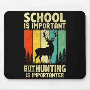 Funny Hunting Tee For Boys Men Deer Hunting Hunter Mouse Pad