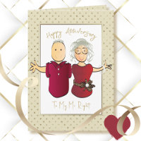 Funny Husband Cartoon 50th Wedding Anniversary 