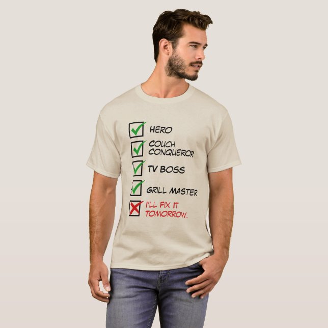 Funny Husband, Dad, or Boyfriend Shirt – Gag Gift  (Front Full)