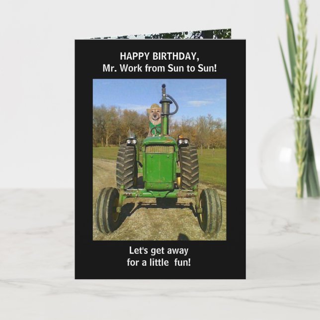 Funny Husband/Farmer Birthday Card (Front)