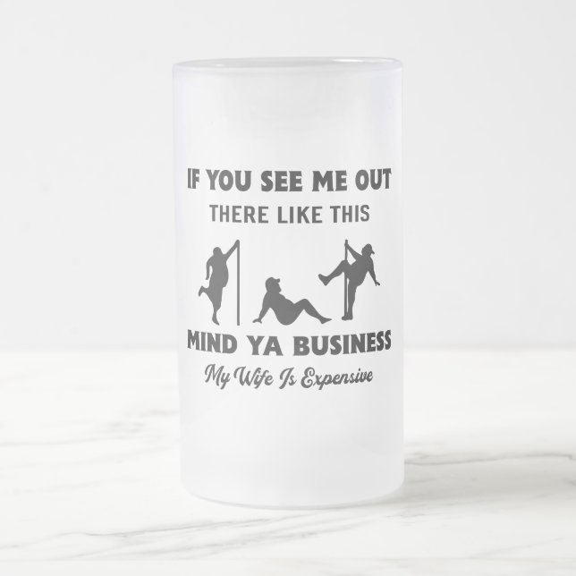 Funny Husband Gift To Wife Frosted Mug (Center)