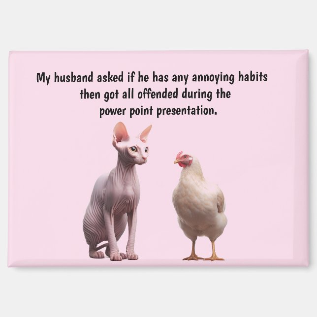 Funny Husband Humor Magnet (Front)