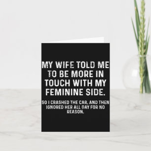 Funny Husband Humour Quote Dad Joke Sarcastic Card