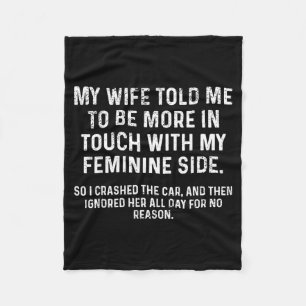 Funny Husband Humour Quote Dad Joke Sarcastic Fleece Blanket